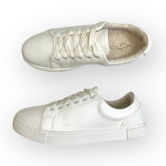 Joie Shoes - JOIE Women's Harvard Sneaker Size 7.5 M Off White Faux Leather Lace Up